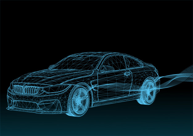 Modelo 3D veículo automotivo